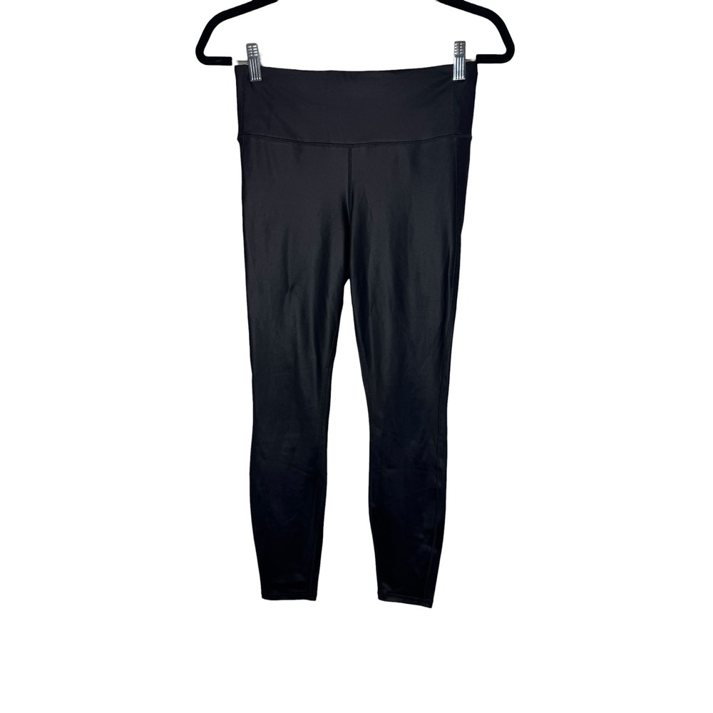Athleta High Rise Shine Chaturanga Leggings Black Yoga Pants Small